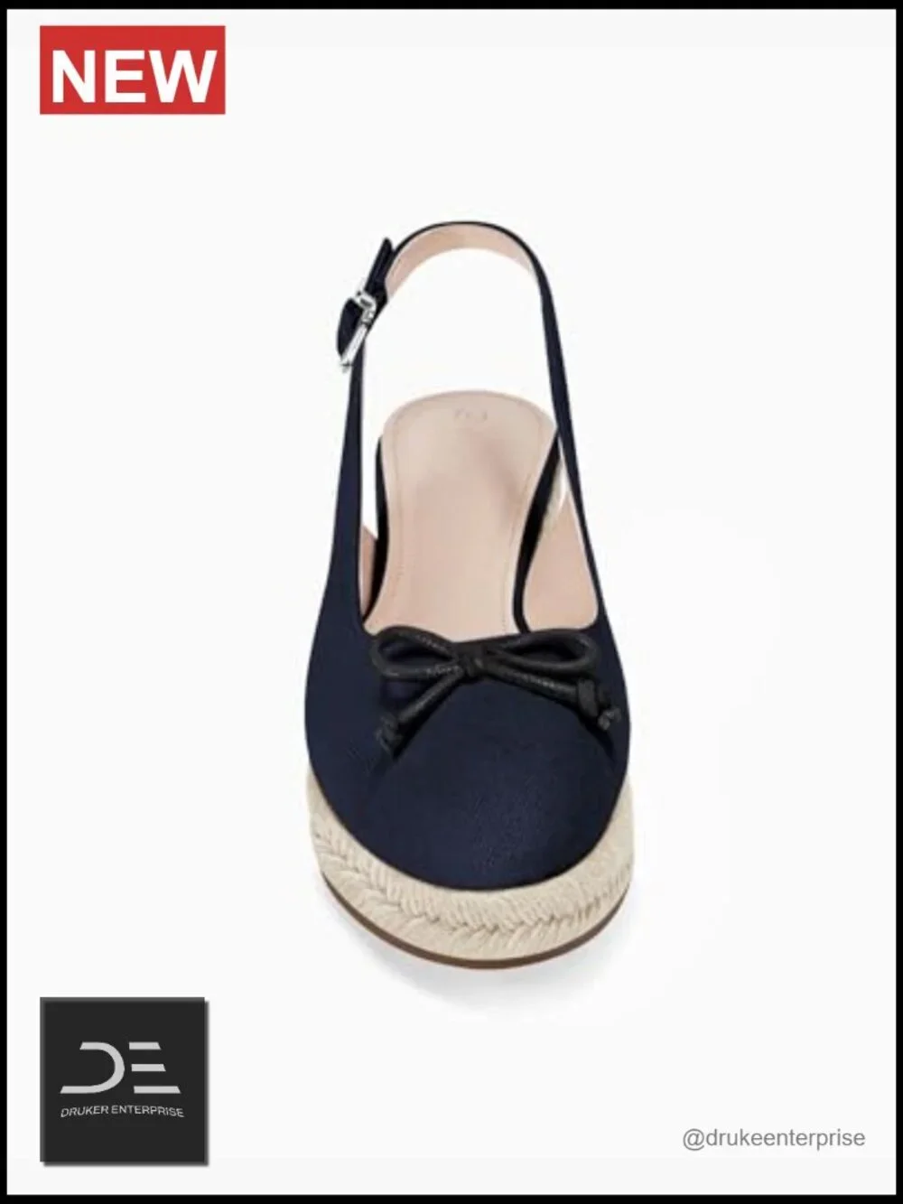 Closed Toe Espadrilles Wedges Platform Slingback Mid Low Heel Canvas Bow Sandals